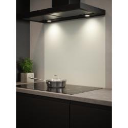Self Adhesive Glass Kitchen Splashback - 750 x 900mm - Matt White