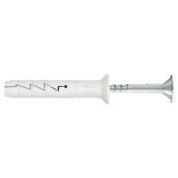 Rawlplug Nylon Countersunk Hammer Fixing - 8 x 120mm - White - Pack of 50