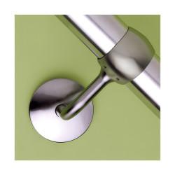 Rothley 40mm Handrail System - Connecting Wall Bracket - Brushed Nickel
