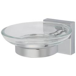Croydex Chester Soap Dish & Holder - 54 x 108 x 126mm - Polished Chrome