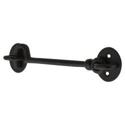Altro Cabin Hook & Eye - 150mm Length - Antique Black Iron