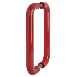 Hoppe AR602/220 Rouge Red Nylon D-Bar Door Pull Handles - Back to Back - 220mm c/c