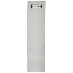Altro Stainless Steel Finger Plate - Push - 500 x 125 x 1.5mm - Satin