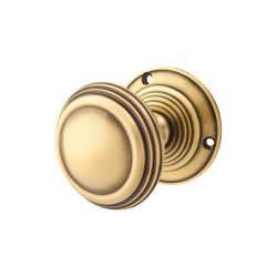 Heritage Brass by M Marcus Antique Brass Mortice Door Knob - 69mm Rose Diameter - Goodrich Range