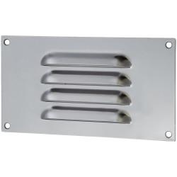 Altro Hooded Louvre Vent - 165 x 89mm - 1672mm² Free Air Flow - Satin Chrome
