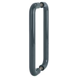 Hoppe AR602/600 Anthracite Grey Nylon D-Bar Door Pull Handles - Back to Back - 600mm c/c