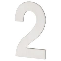 Altro 100mm Concealed Screw Fix Door Numeral - 2 - Polished Stainless Steel
