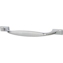 Crofts & Assinder Marlborough 15mm D-Bar Cabinet Pull Handle - 128mm Centres - Polished Chrome