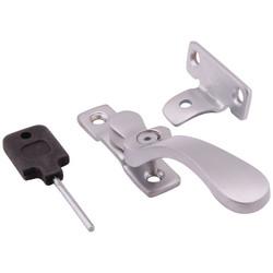 Hampstead Victorian Locking Wedge Casement Window Fastener - Reversible - Soft Satin Chrome