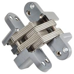 Altro Concealed Hinge - 117 x 28mm - Satin Chrome - Pair