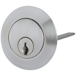 Contract Nightlatch Replacement Rim Cylinder - Satin Chrome Case/Cylinder