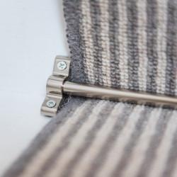 Altro Stair Rod with Plain Finials - 900mm Length - Polished Nickel