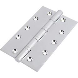 Performance Ball Bearing Butt Door Hinge - 127 x 89 x 4mm - Polished Chrome - Pair