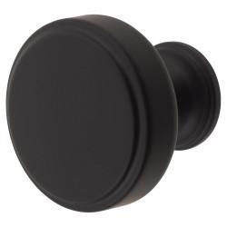 Crofts & Assinder Calgary Round Cabinet Knob - 40mm Diameter - Matt Black