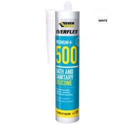 Everbuild Everflex 500 Anti-Fungal Bath & Sanitary Silicone Sealant - 295ml - White