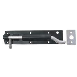 Tower Gate Bolt - Necked - 225mm Length - Black Japanned