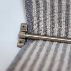 Altro Stair Rod with Plain Finials - 900mm Length - Antique Brass