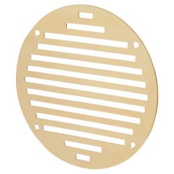 Hampstead Circular Slotted Vent - 152 x 152mm - 6212mm² Free Air Flow - Polished Brass