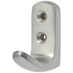 Touchpoint Heavy Duty Single Coat Hook - 45 x 43mm - Satin Chrome