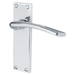 Touchpoint Polished Chrome Latch Door Handles Pack - Rimini Range