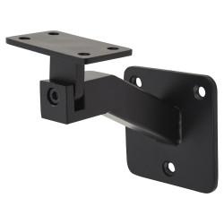 Altro Square Plate Handrail Bracket - 75mm Projection - Matt Black