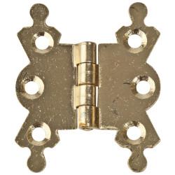 Butterfly Cabinet Hinge - 42 x 36 x 1mm - Polished Brass - Pair