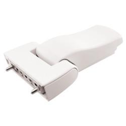 Fab & Fix PAS 24 uPVC/Timber Flag Door Hinge - 17mm Projection - White - Pack of 3