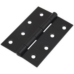 Butt Door Hinge - 102 x 72 x 2mm - Black Epoxy Coated - Pair