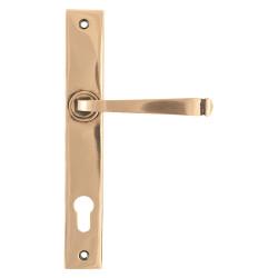 From The Anvil Avon uPVC Slimline Multipoint Door Handle - 92mm c/c - Polished Bronze
