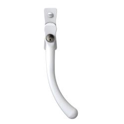 Mila Heritage Pear Drop Locking Espagnolette Casement Window Handle - Right Hand - White