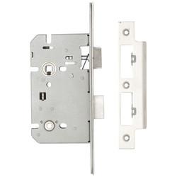 Altro Architectural DIN Bathroom Lock - 85mm Case - 60mm Backset - Satin Stainless Steel