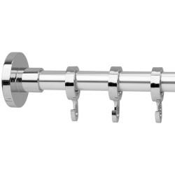 Croydex Luxury Shower Rail - Round - 2500mm Length - Polished Chrome