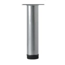 Rothley Round Adjustable Cabinet Furniture Leg - 32 x 500mm - Silver Grey