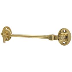 Touchpoint Cabin Hook & Eye - 150mm Length - Polished Brass