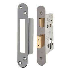 Altro Architectural Euro Profile Sashlock - 65mm Case - 44mm Backset - Radius - Black Nickel