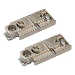 Blum CLIP Straight Cabinet Mounting Plate - Screw On - 0mm Spacing - Zinc Diecast - Pair