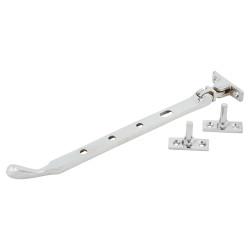 Altro Cast Bulb End Casement Window Stay - 10"/250mm Length - Polished Chrome