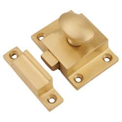 Hampstead Box Style Cupboard Catch - 55 x 40 x 35mm - Satin Brass