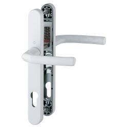 Hoppe Birmingham 1117/3810N uPVC Multipoint Door Handle - Long Plate - 92mm c/c - 44mm door - White