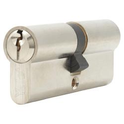 Yale 6 Pin 80mm Euro Double Cylinder - 40 + 40mm - Satin Nickel - Keyed to Differ