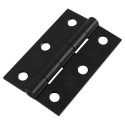 Altro Steel Grade 7 Butt Fire Door Hinge - 75 x 50 x 2mm - Matt Black - Pair