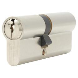 Yale 6 Pin 80mm Euro Double Cylinder - 35 + 45mm - Satin Nickel - Keyed to Differ