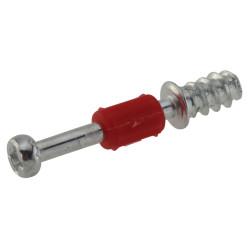 Self Drive Dowel - Cam Centre/Pin Length 28mm - Red - Pack of 50