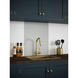 Self Adhesive Glass Kitchen Splashback - 750 x 600mm - Platinum
