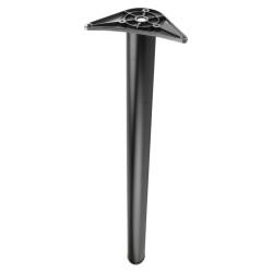 Rothley Round Adjustable Worktop Support Breakfast Bar Table Leg - 60 x 870-895mm - Black