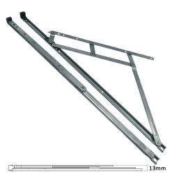 uPVC/Timber Standard Window Friction Stay Hinge - 13mm Stack - 24"/600mm - Top Hung - Pair