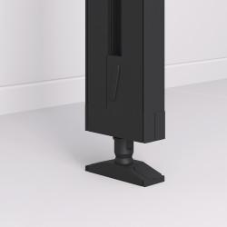 Emuca Zero Floor to Ceiling Fixings - Black - Each
