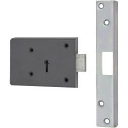 Fire Brigade FB2 Rim Deadlock - 110mm Case - 45mm Backset - Left Hand - Silver