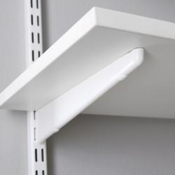 elfa Twin Slot Shelving System - Shelf Bracket for Solid Shelving - 220mm Length - White