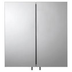 Croydex Avon Stainless Steel Bathroom Cabinet - Double Door - 440 x 430 x 160mm